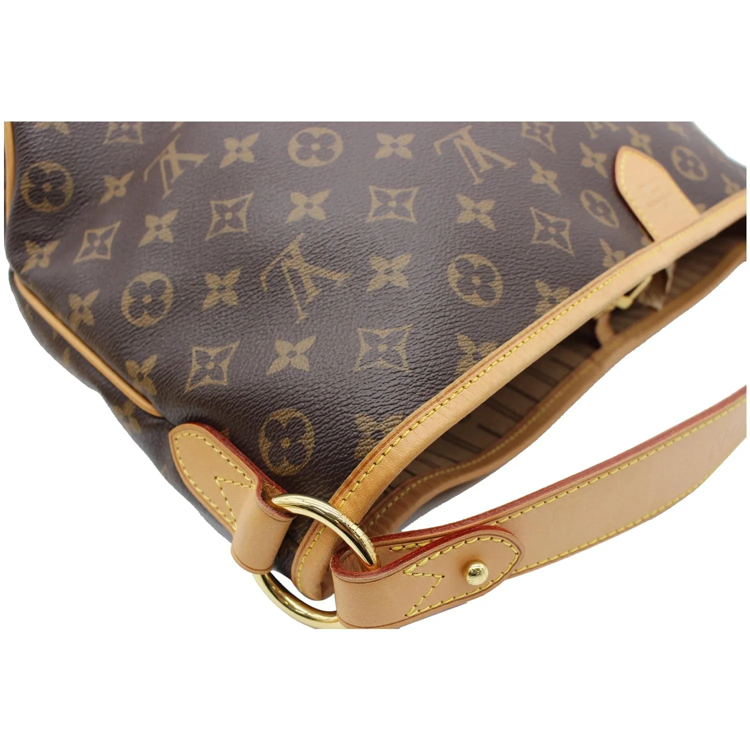 LOUIS VUITTON Delightful PM Monogram Canvas Shoulder Hobo Bag Brown