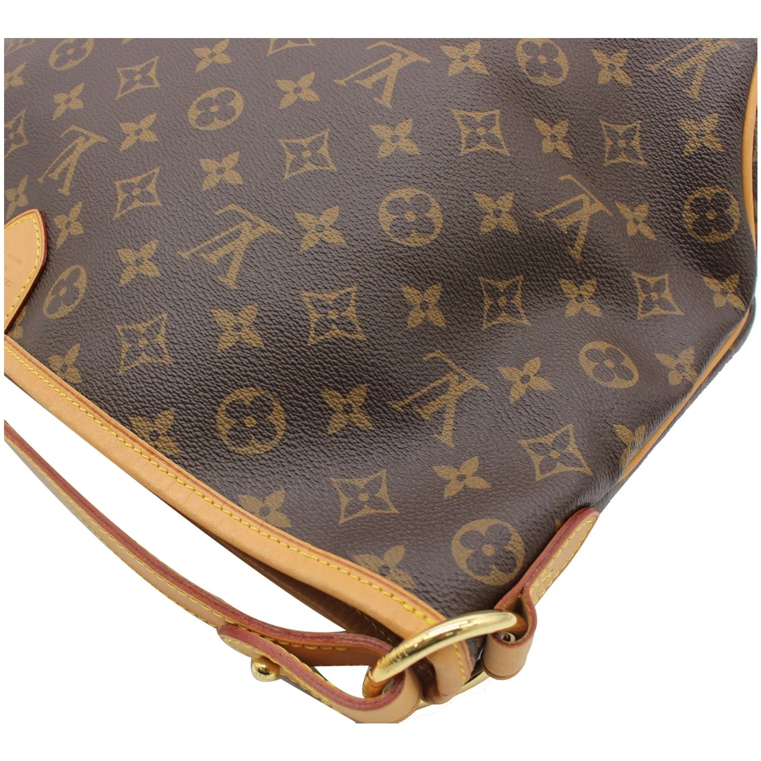LOUIS VUITTON Delightful PM Monogram Canvas Shoulder Hobo Bag Brown