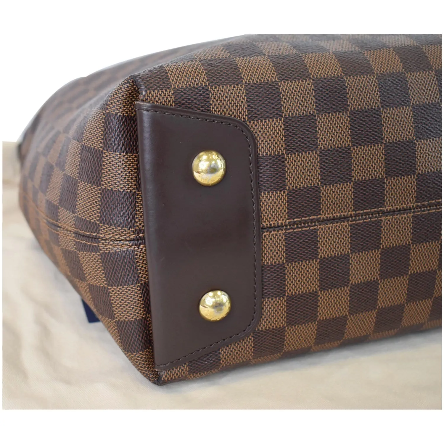 LOUIS VUITTON Duomo Hobo Damier Ebene Hobo Bag Brown