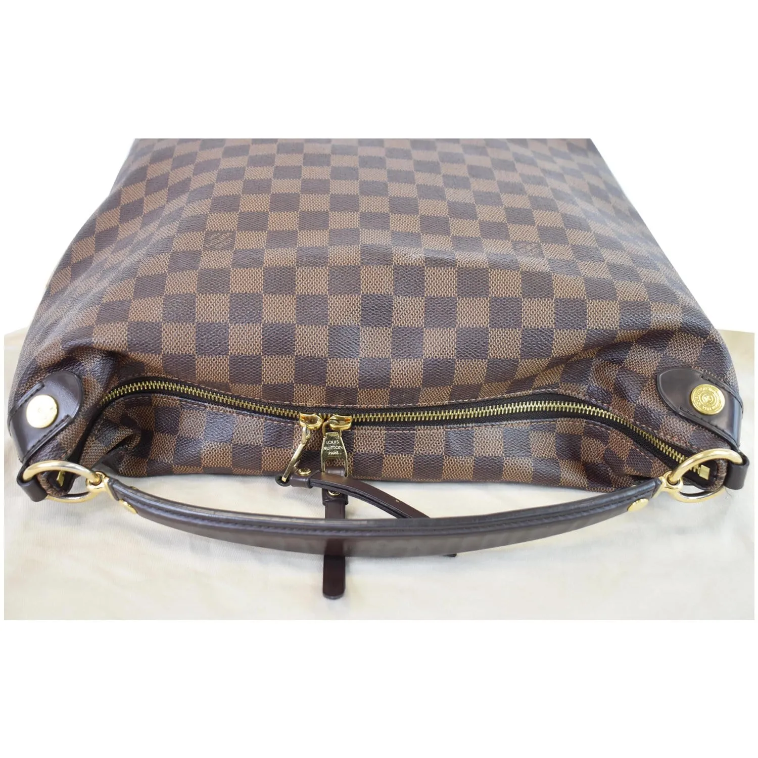 LOUIS VUITTON Duomo Hobo Damier Ebene Hobo Bag Brown