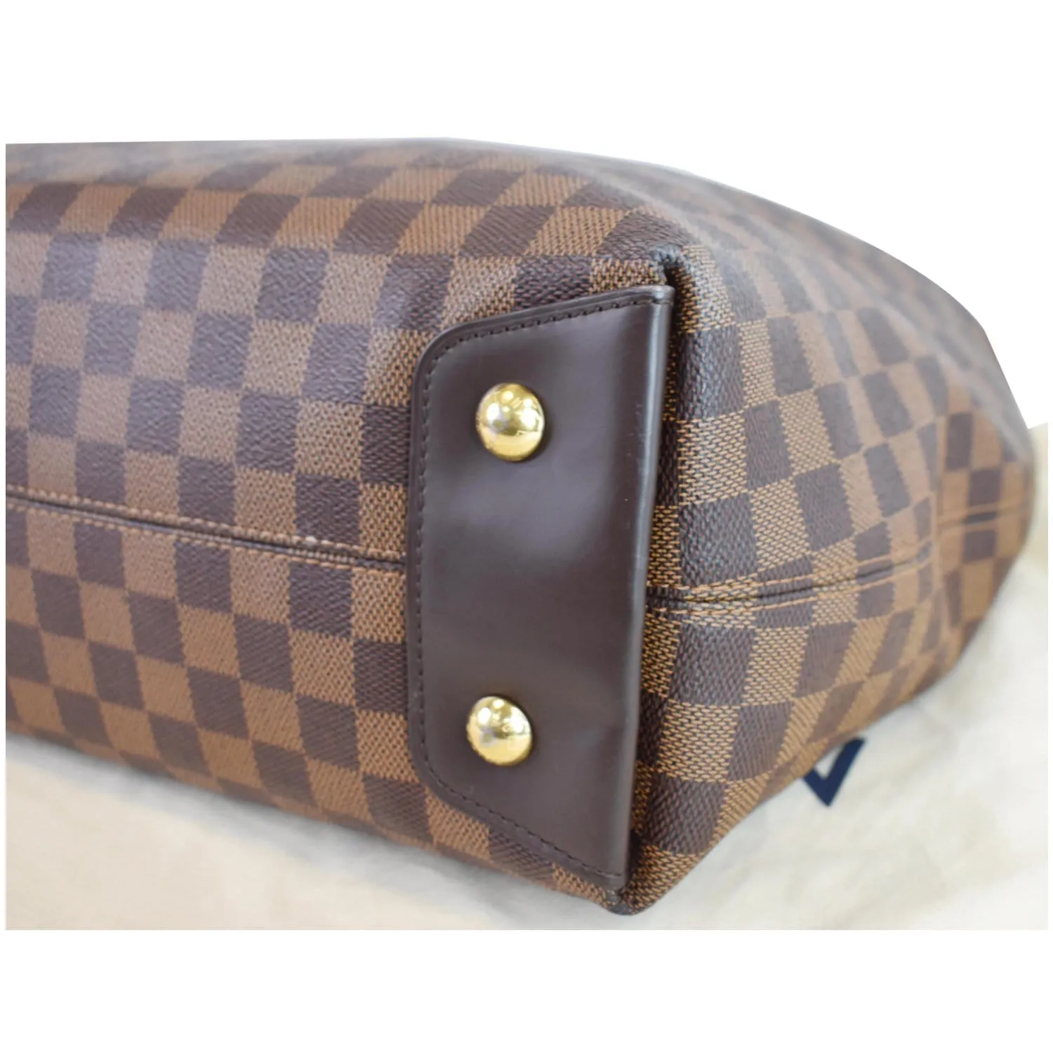 LOUIS VUITTON Duomo Hobo Damier Ebene Hobo Bag Brown
