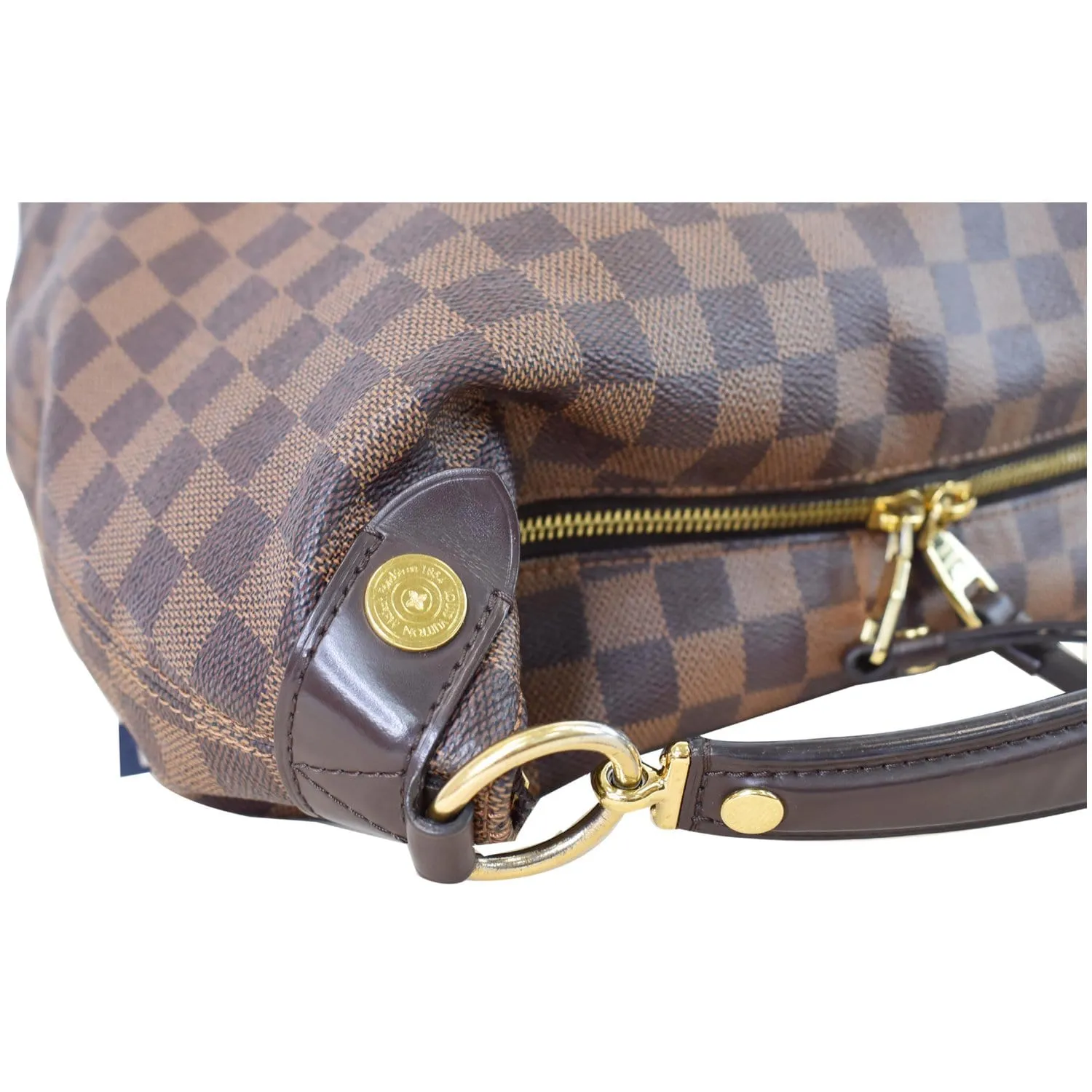 LOUIS VUITTON Duomo Hobo Damier Ebene Hobo Bag Brown