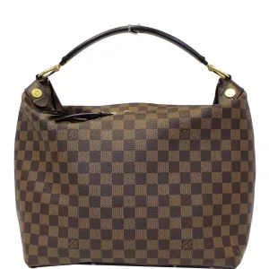 LOUIS VUITTON Duomo Hobo Damier Ebene Shoulder Bag Brown