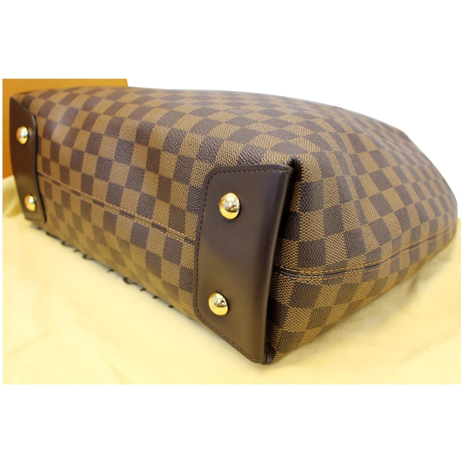LOUIS VUITTON Duomo Hobo Damier Ebene Shoulder Bag Brown