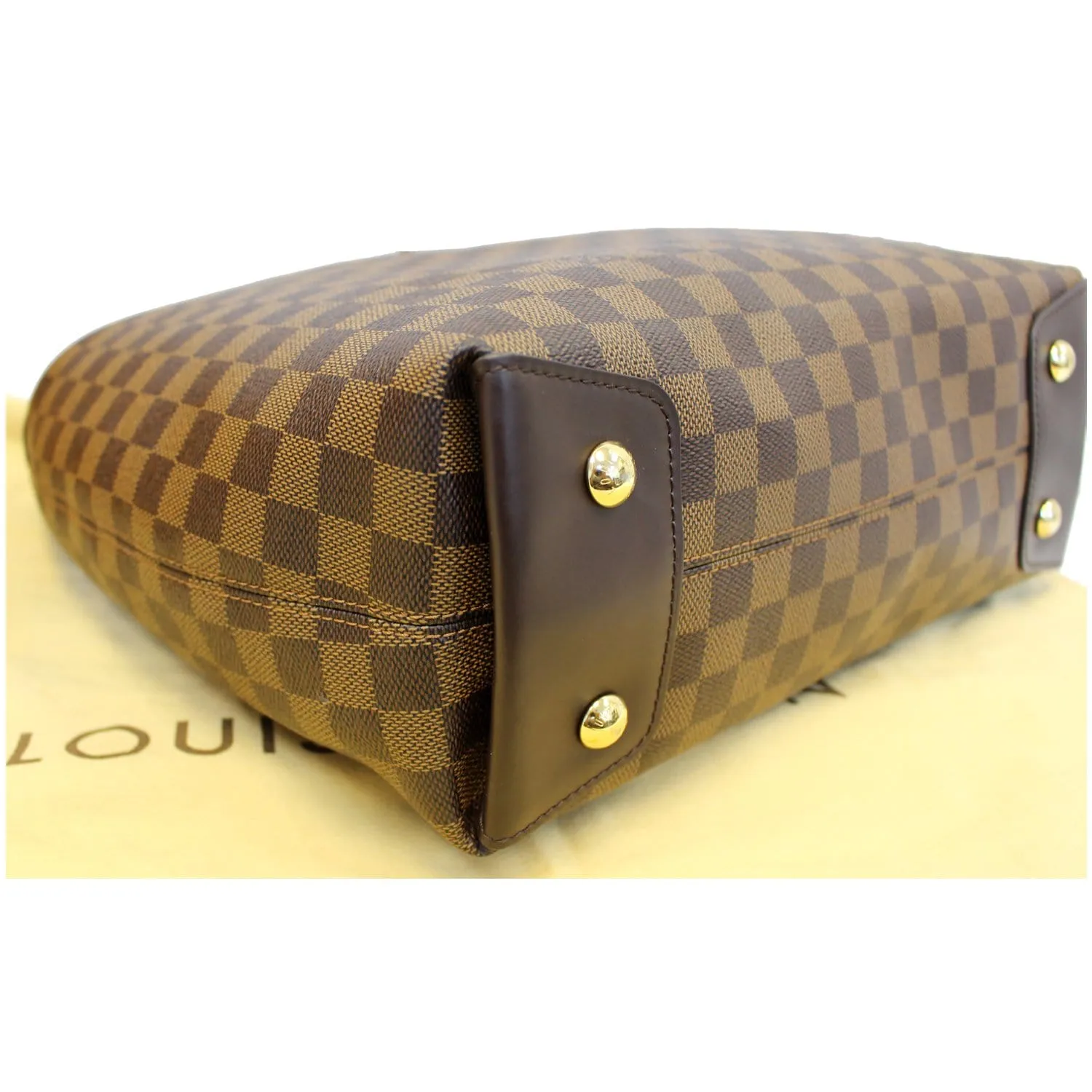 LOUIS VUITTON Duomo Hobo Damier Ebene Shoulder Bag Brown