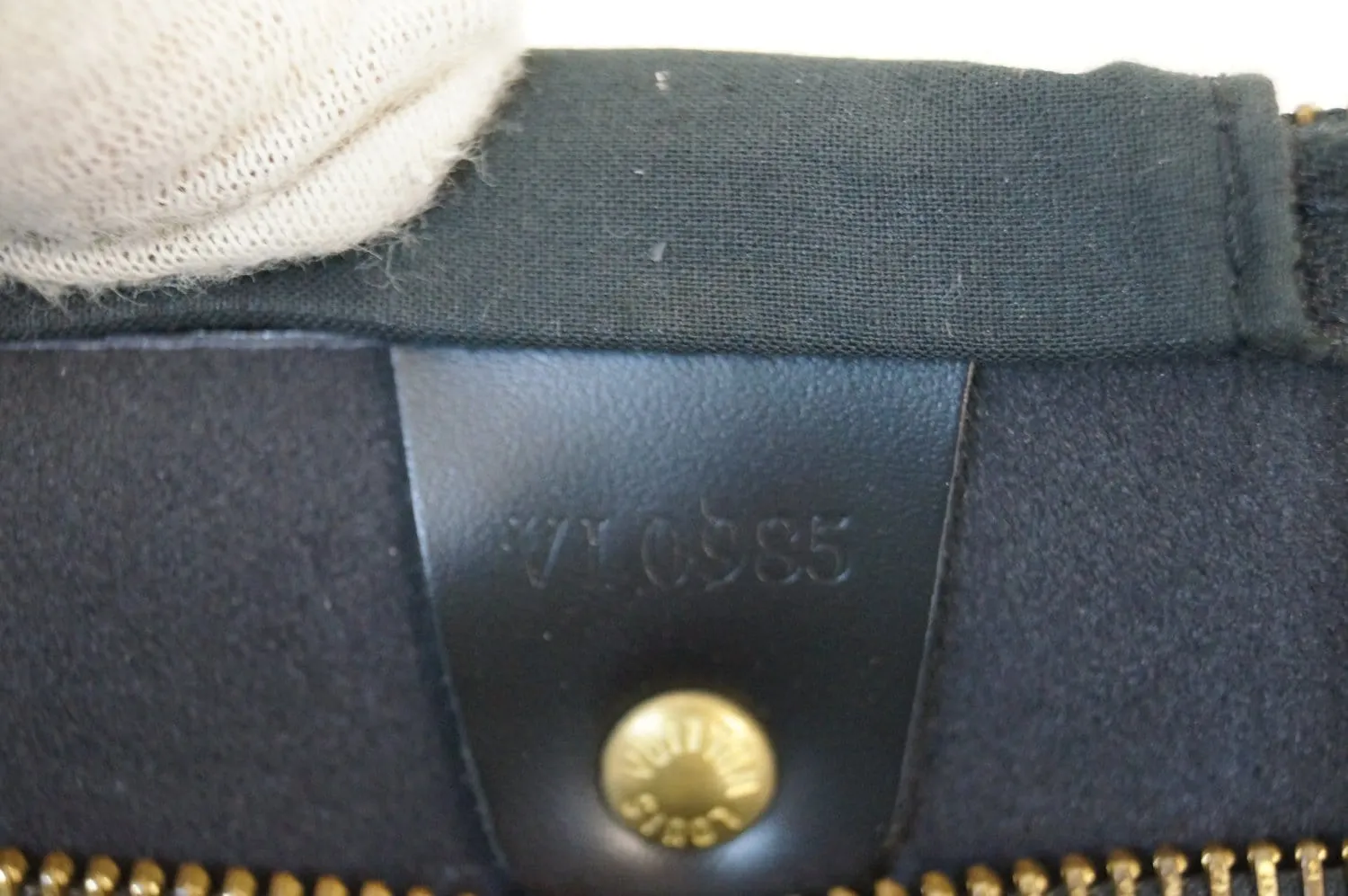 LOUIS VUITTON Epi Leather Black Speedy 35 Satchel Bag