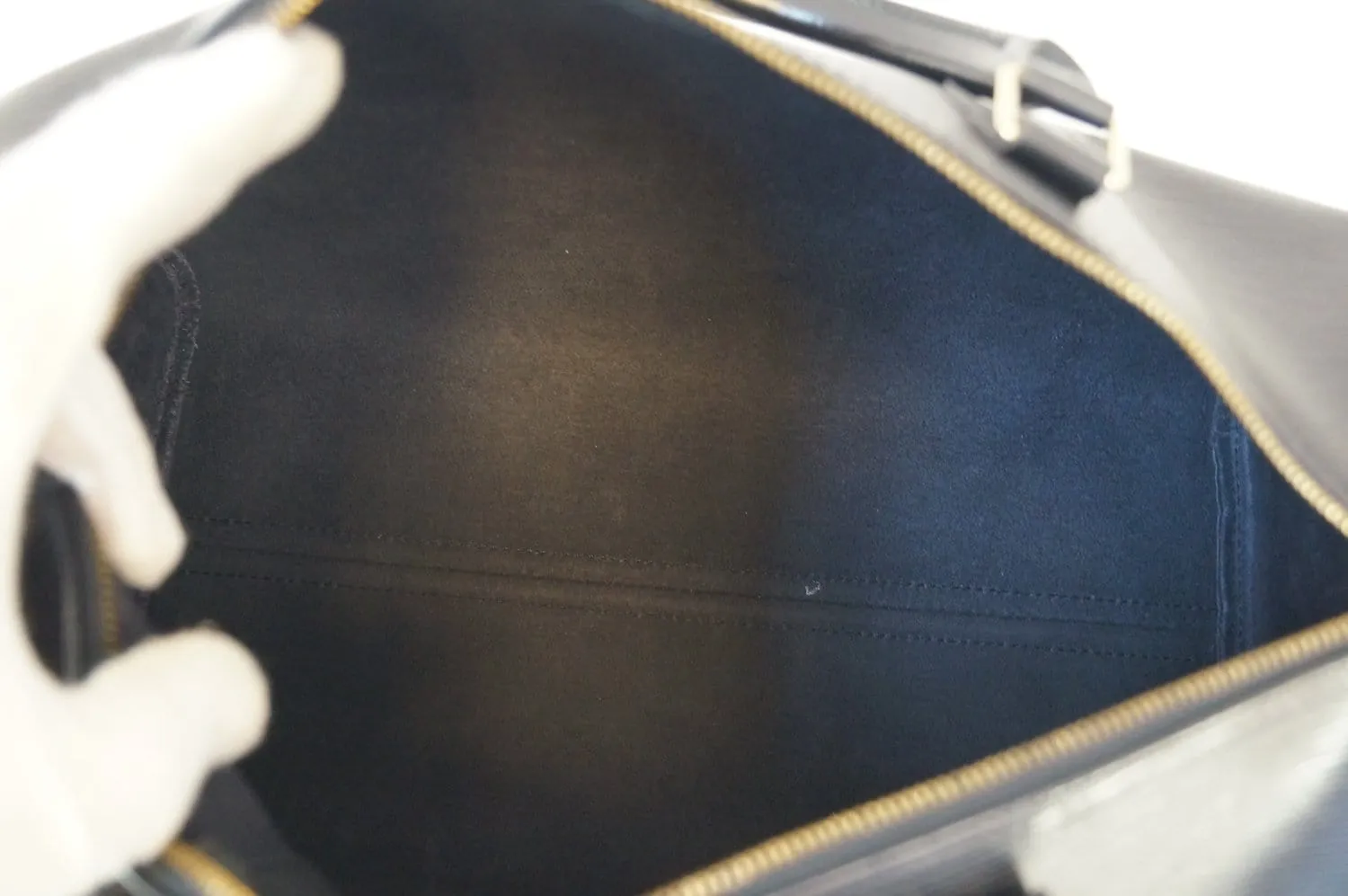 LOUIS VUITTON Epi Leather Black Speedy 35 Satchel Bag