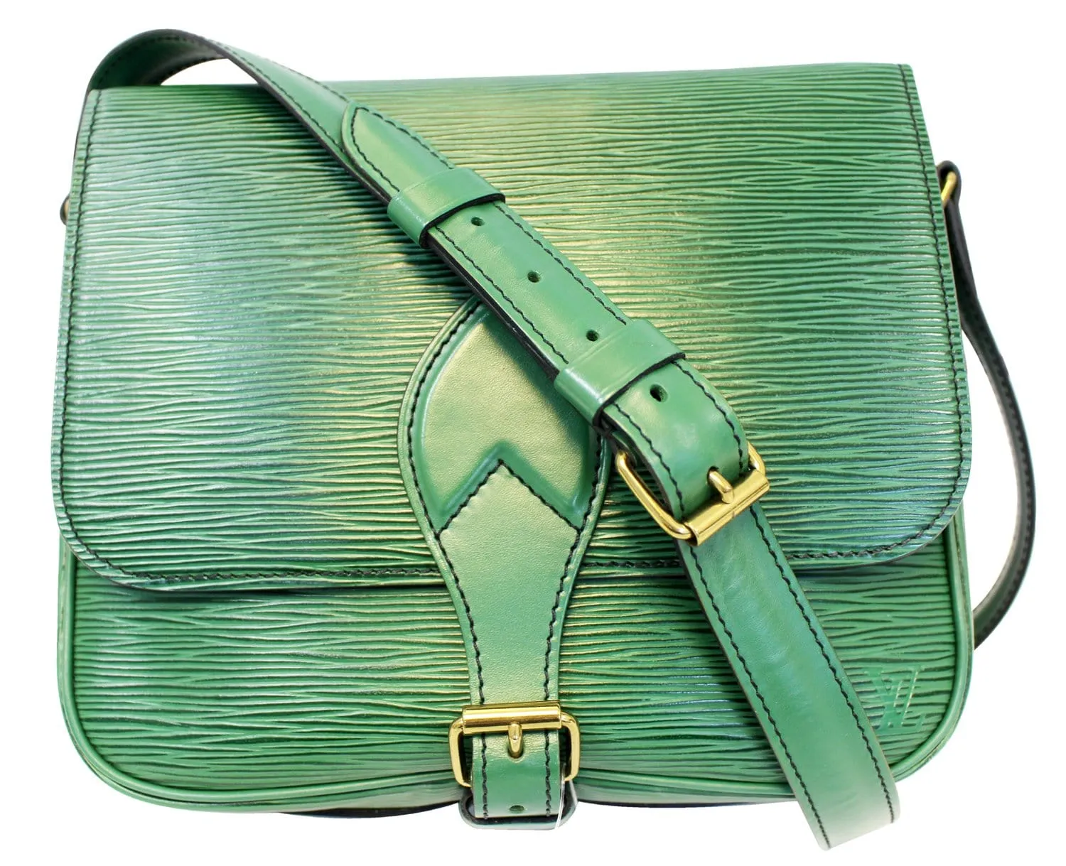LOUIS VUITTON Epi Leather Cartouchiere MM Messenger Bag