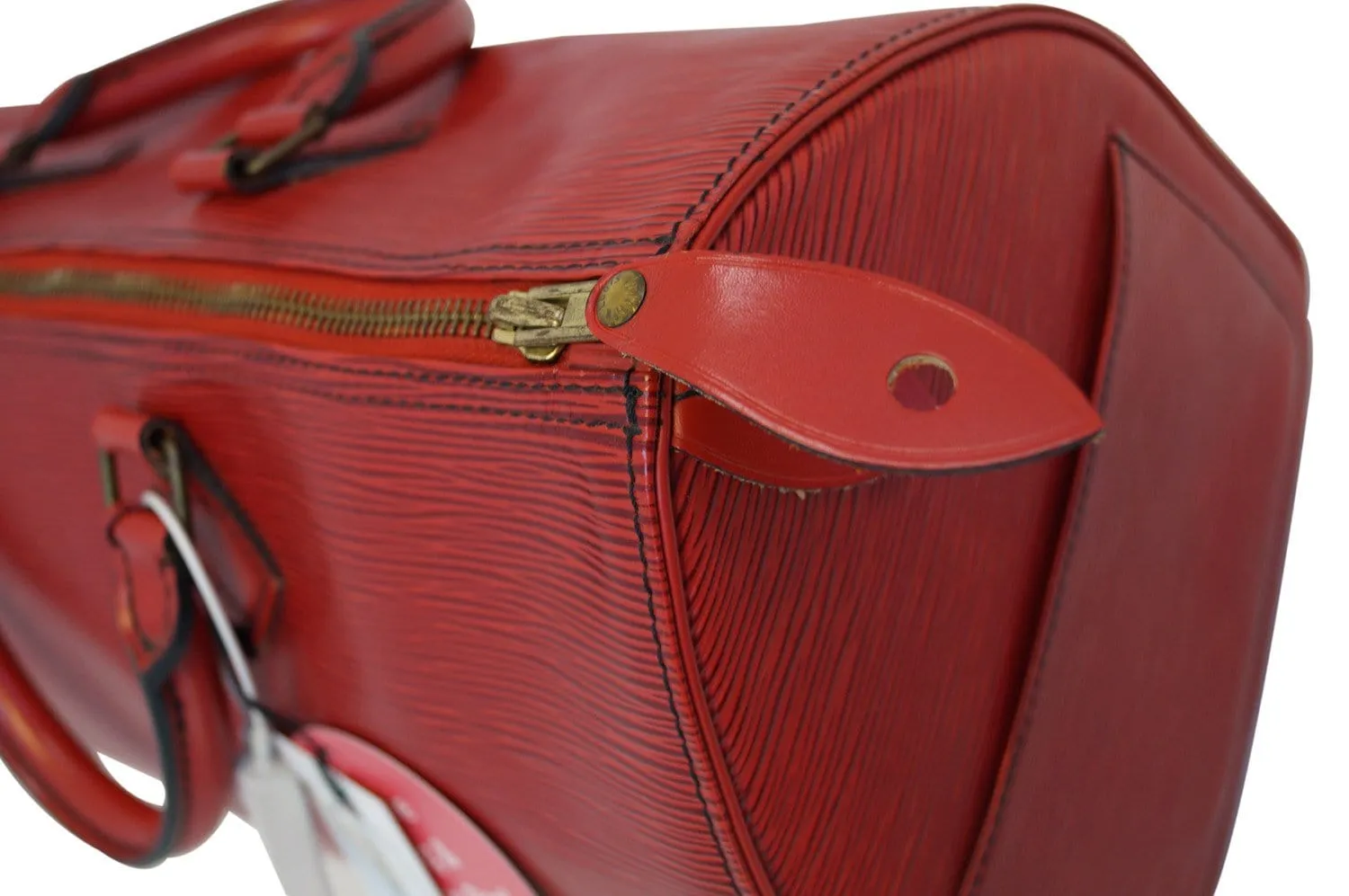 LOUIS VUITTON Epi Leather Red Speedy 35 Satchel Handbag