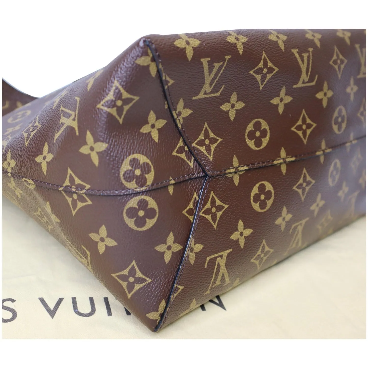 LOUIS VUITTON Flower Hobo Monogram Canvas Shoulder Hobo Bag Brown