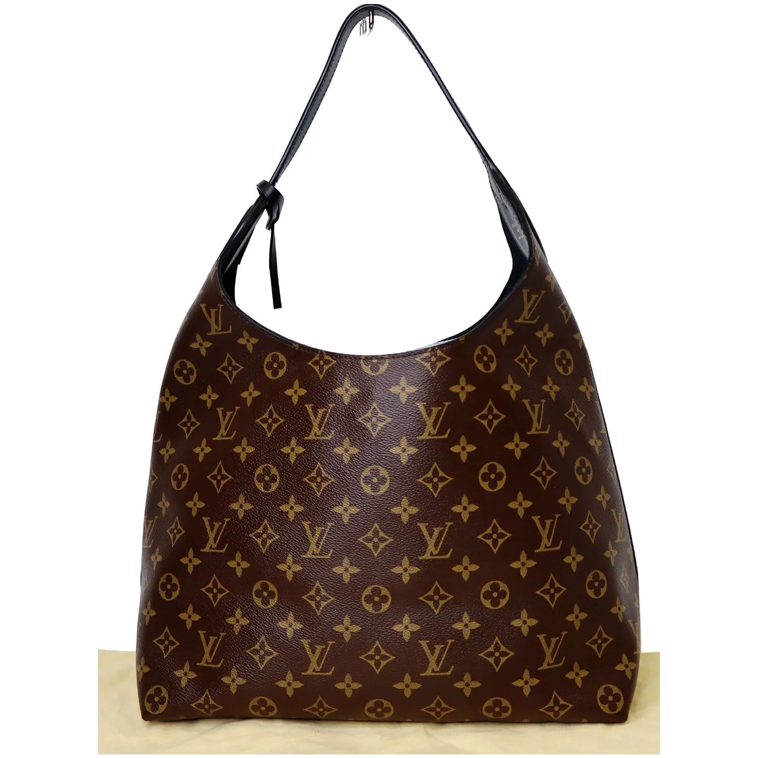 LOUIS VUITTON Flower Hobo Monogram Canvas Shoulder Hobo Bag Brown