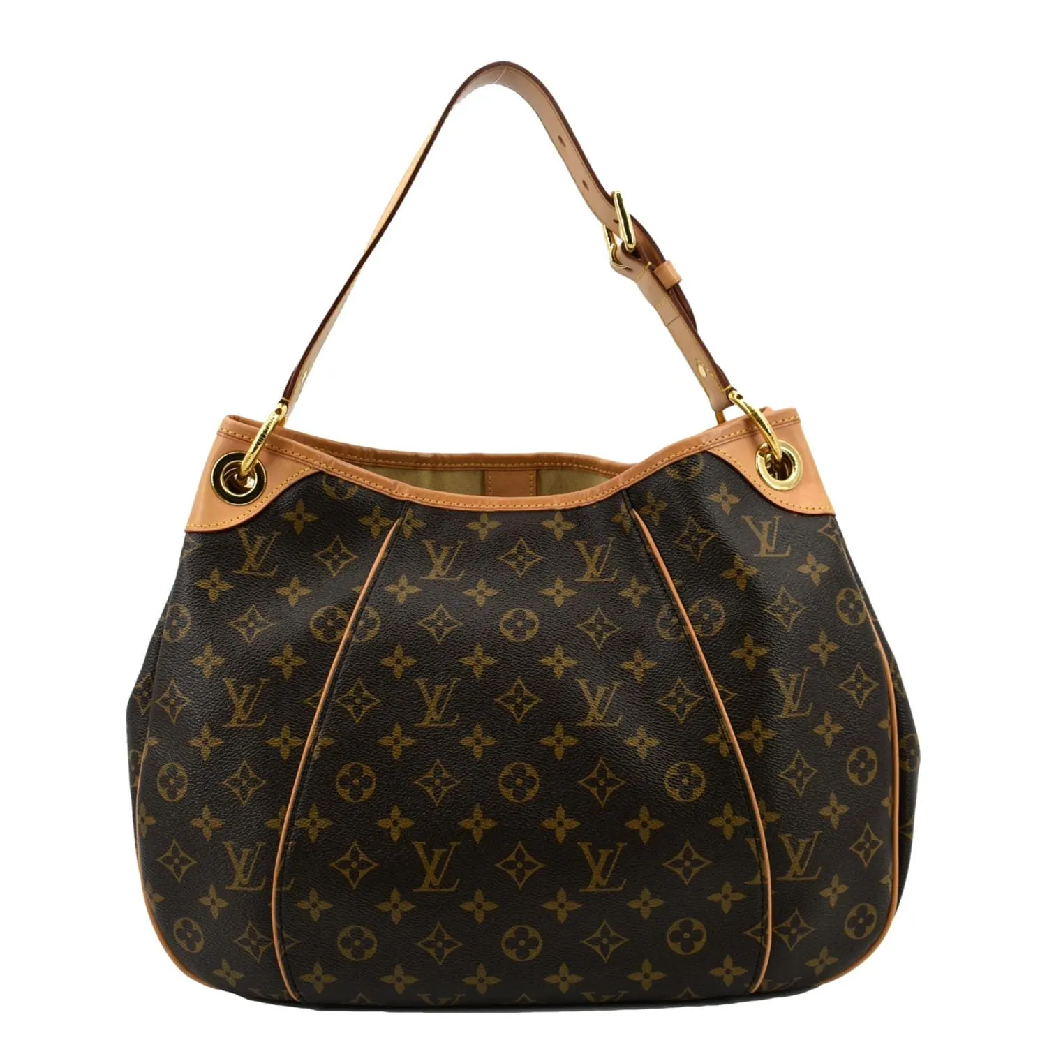 LOUIS VUITTON Galliera PM Monogram Canvas Hobo Shoulder Bag Brown