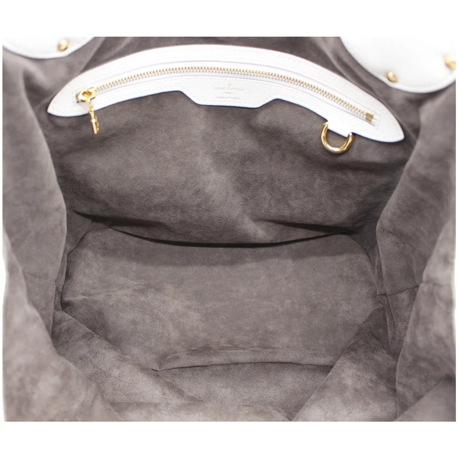 LOUIS VUITTON Mahina XL Monogram Leather Hobo Bag White