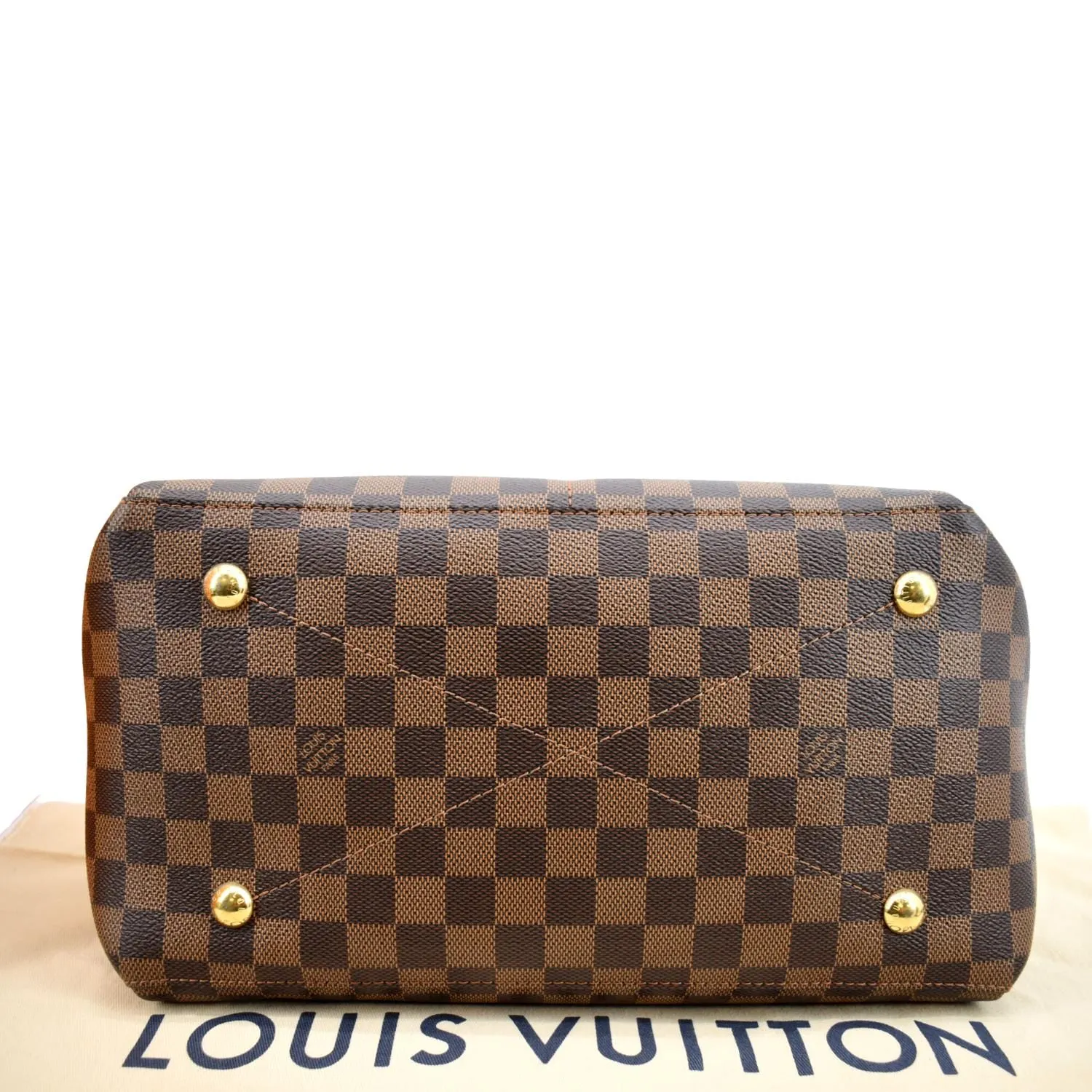 LOUIS VUITTON Maida Damier Ebene Hobo Shoulder Bag Brown