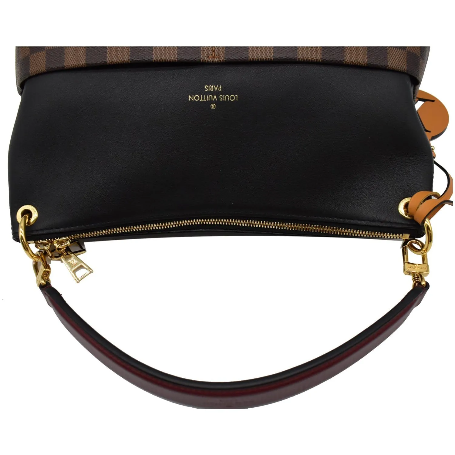 LOUIS VUITTON Maida Damier Ebene Hobo Shoulder Bag Noir