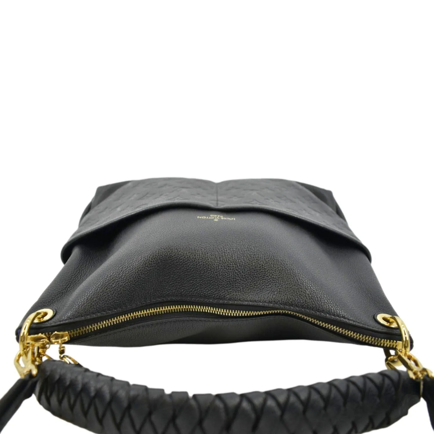 LOUIS VUITTON Maida Monogram Empreinte Leather Hobo Shoulder Bag Black