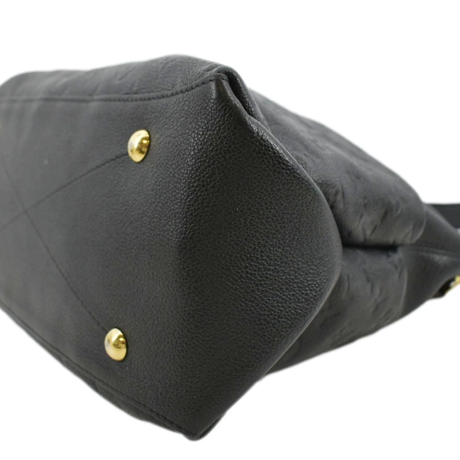 LOUIS VUITTON Maida Monogram Empreinte Leather Hobo Shoulder Bag Black