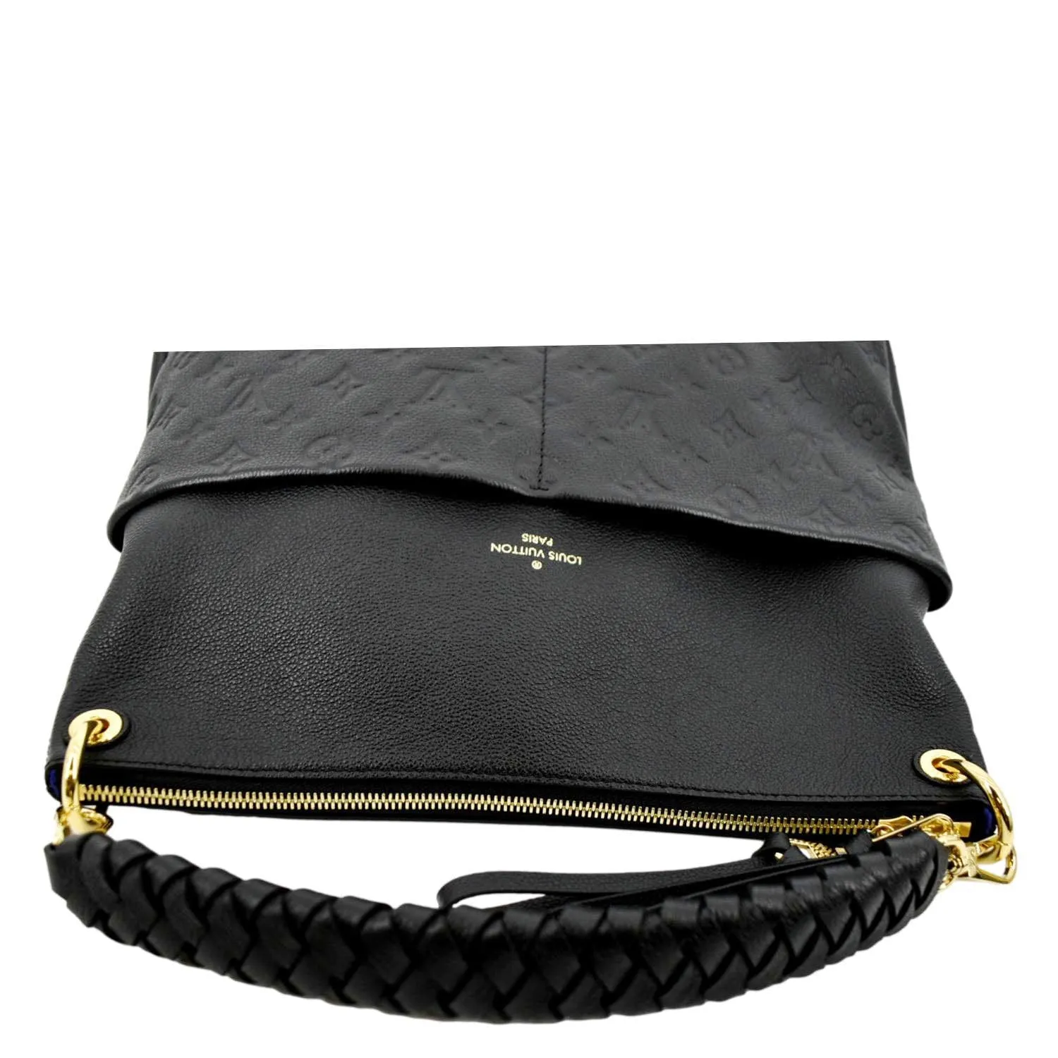 LOUIS VUITTON Maida Monogram Empreinte Leather Hobo Shoulder Bag Black