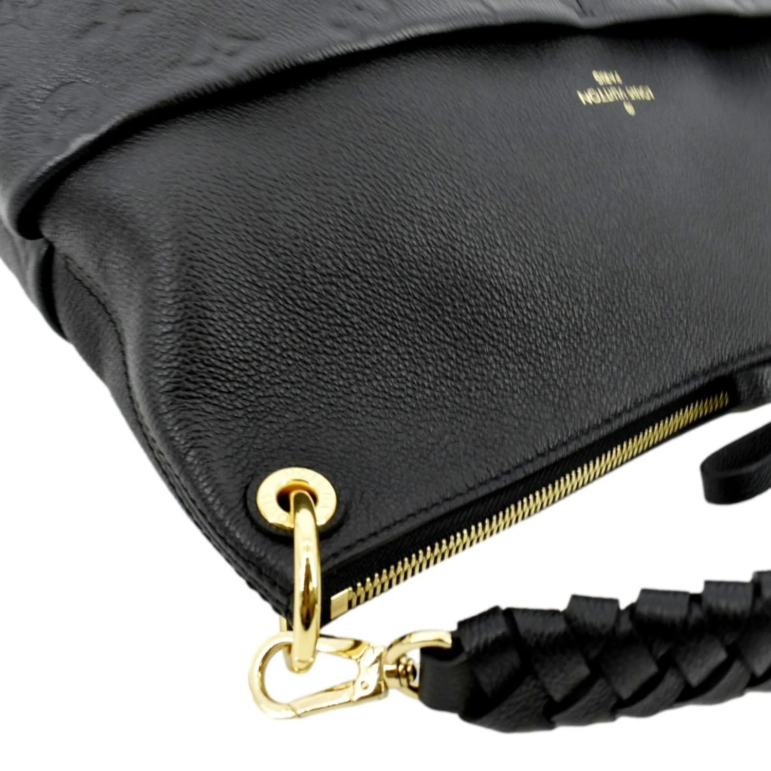 LOUIS VUITTON Maida Monogram Empreinte Leather Hobo Shoulder Bag Black