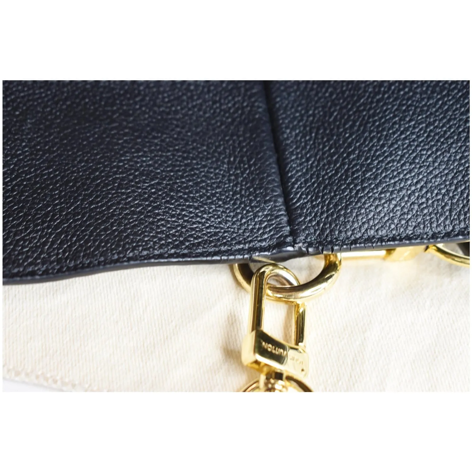 LOUIS VUITTON Melie Empreinte Leather Hobo Shoulder Bag Black