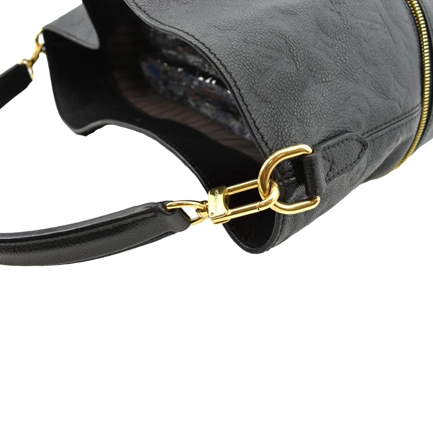 LOUIS VUITTON Melie Empreinte Leather Hobo Shoulder Bag Black