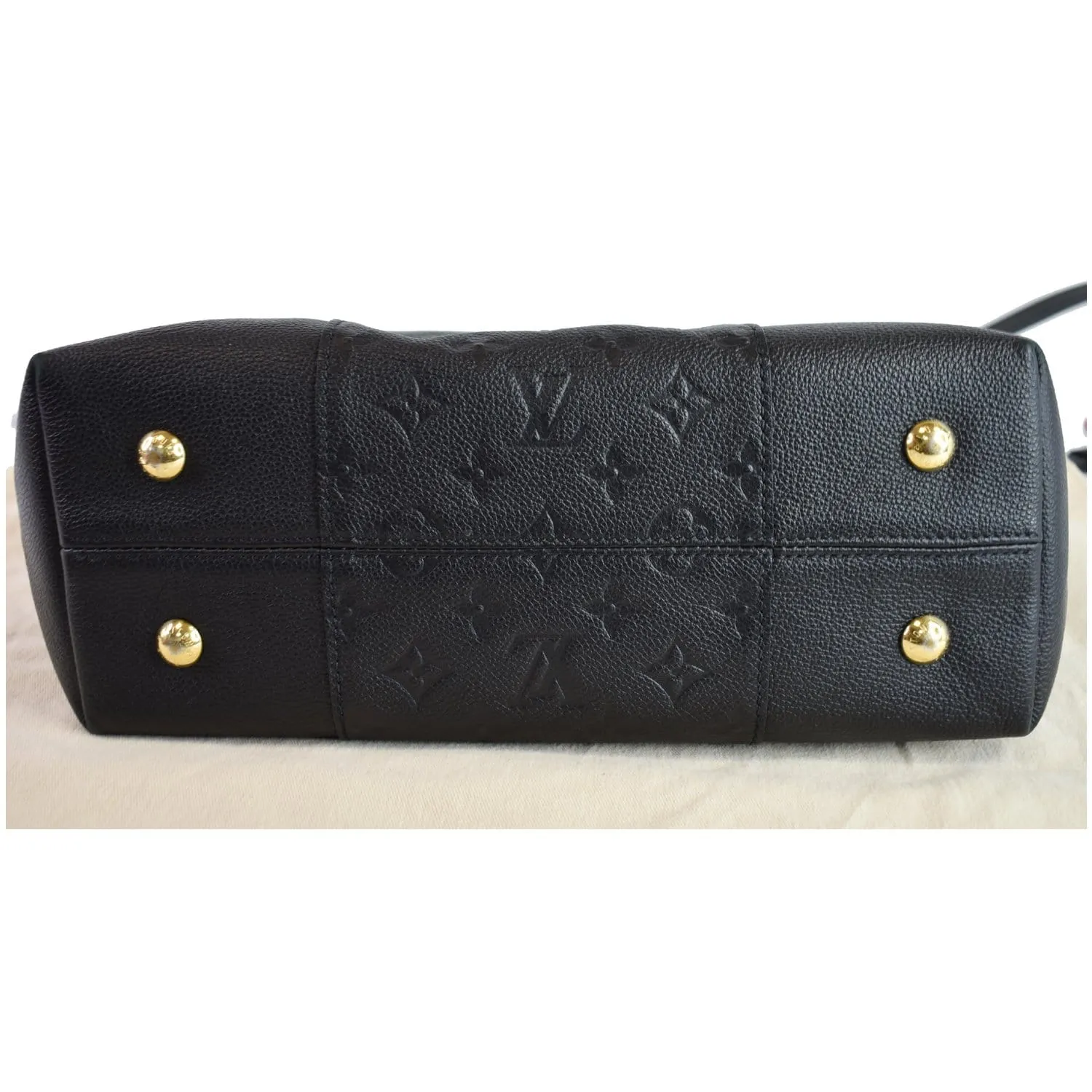 LOUIS VUITTON Melie Empreinte Leather Hobo Shoulder Bag Black