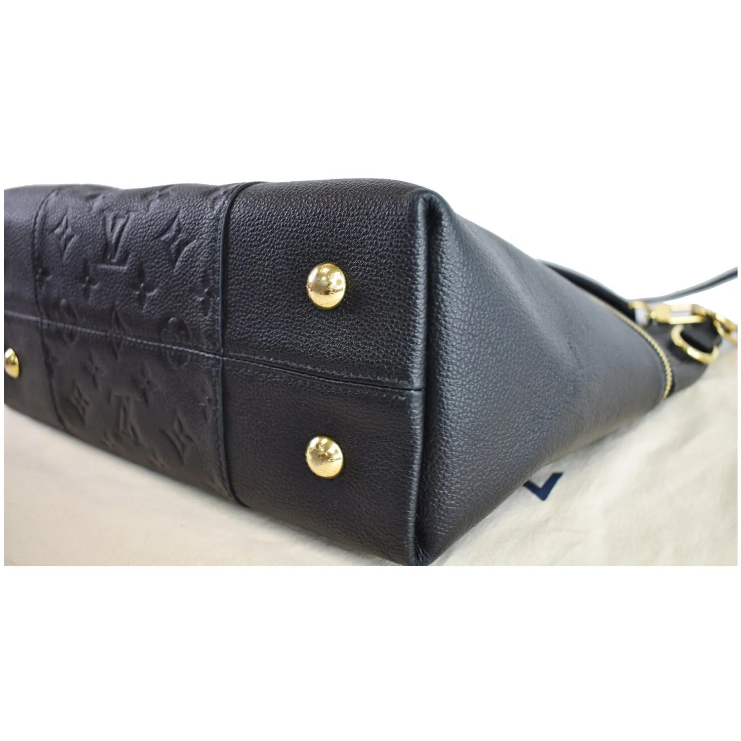 LOUIS VUITTON Melie Empreinte Leather Hobo Shoulder Bag Black