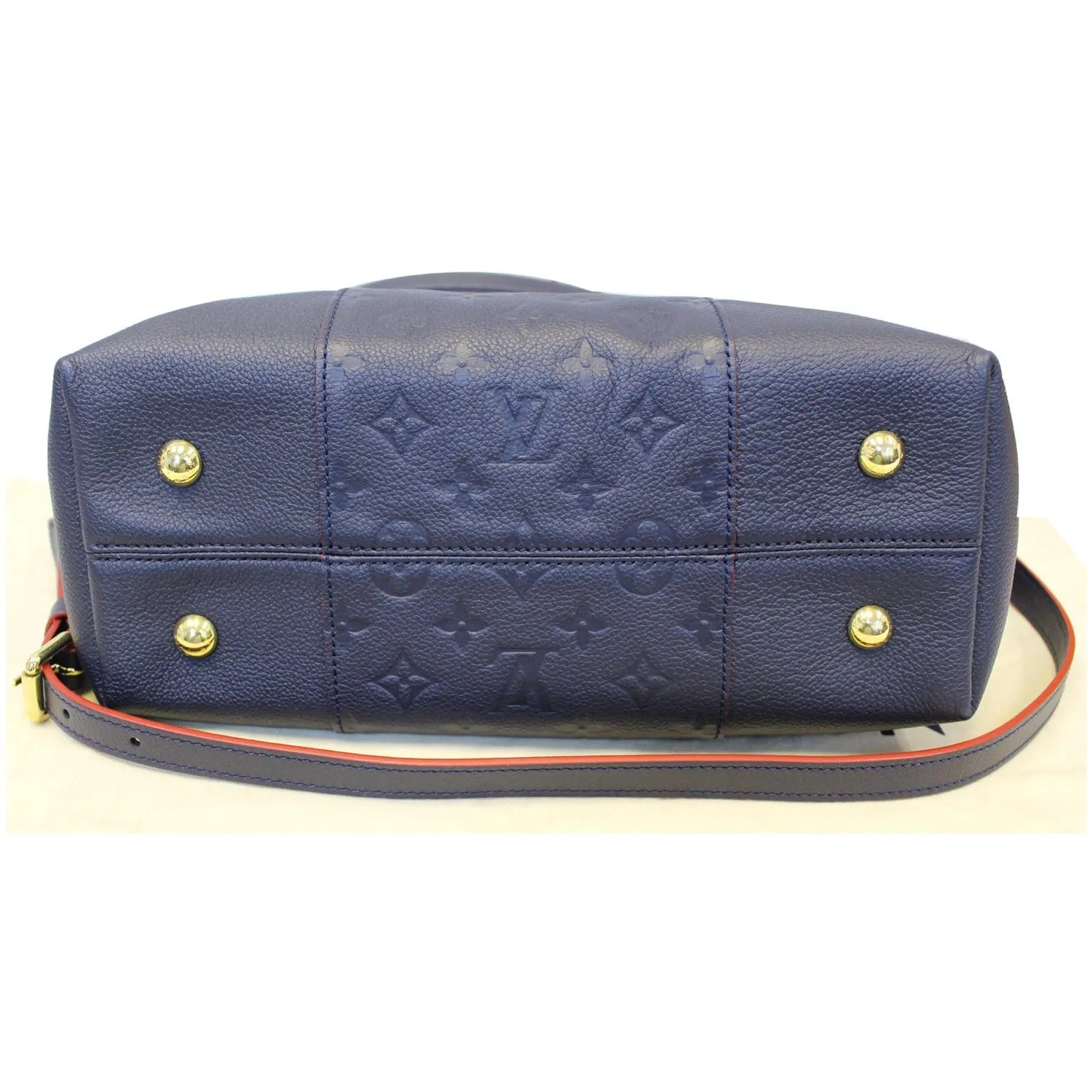 LOUIS VUITTON Melie Empreinte Leather Hobo Shoulder Bag Marine Rouge