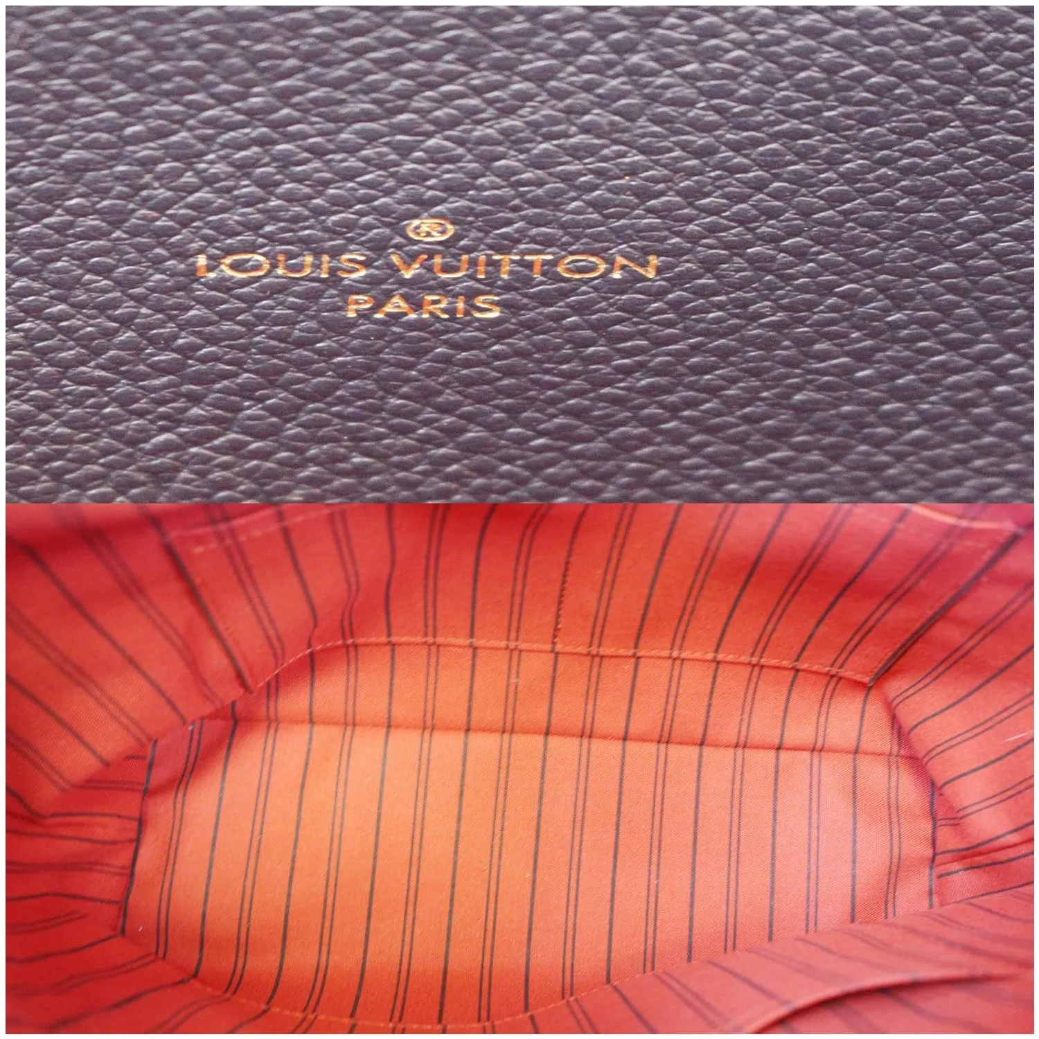 LOUIS VUITTON Melie Empreinte Leather Hobo Shoulder Bag Marine Rouge