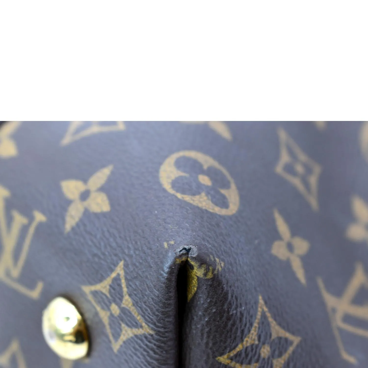 LOUIS VUITTON Melie Monogram Canvas Hobo Bag Brown