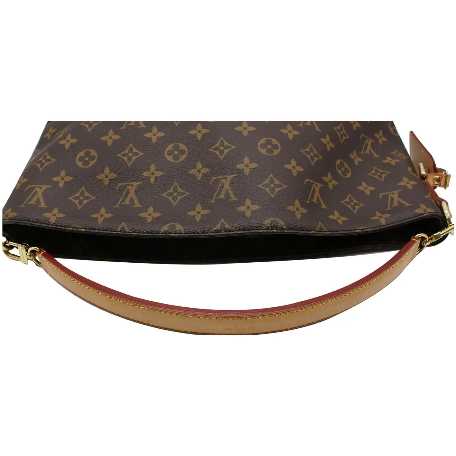 LOUIS VUITTON Melie Monogram Canvas Hobo Bag Brown