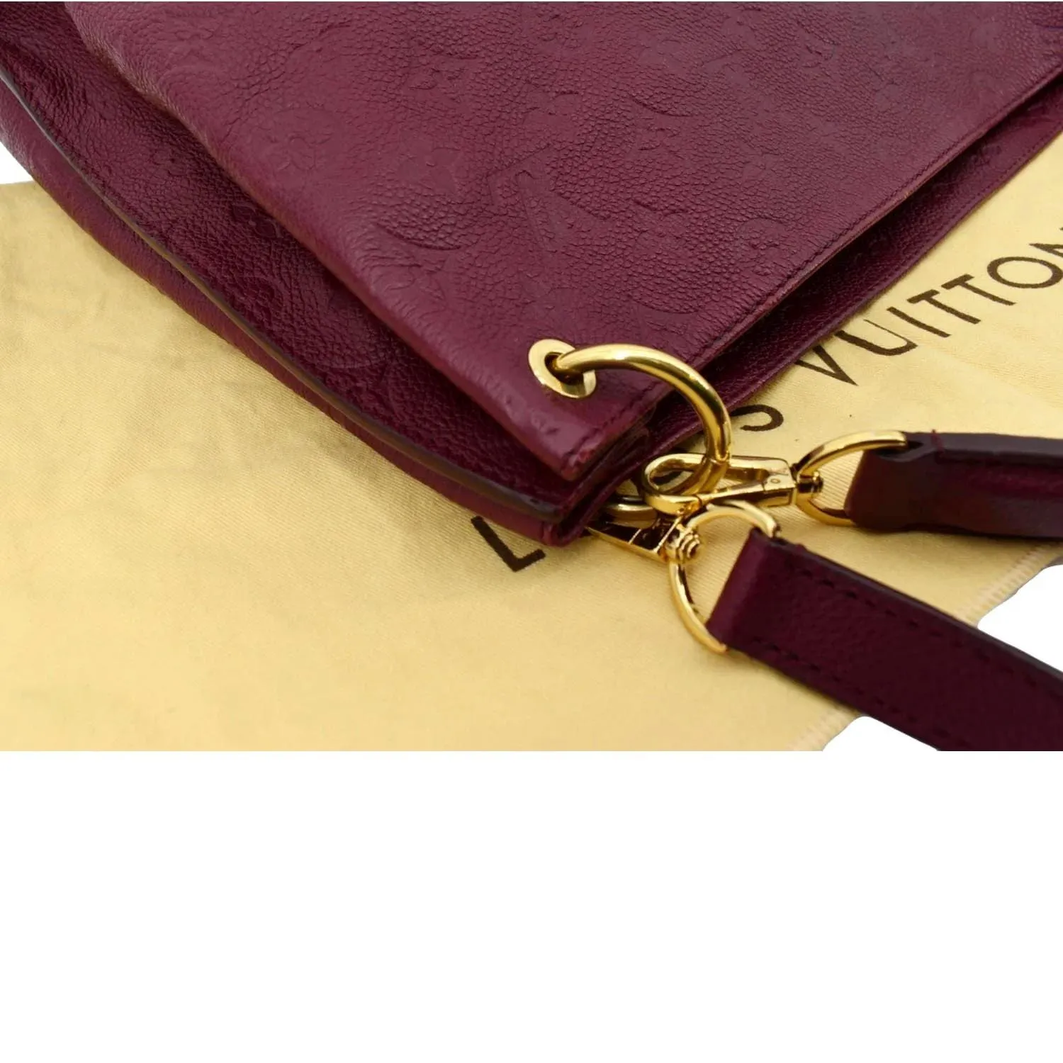 LOUIS VUITTON Metis Hobo Monogram Empreinte Shoulder Bag Maroon