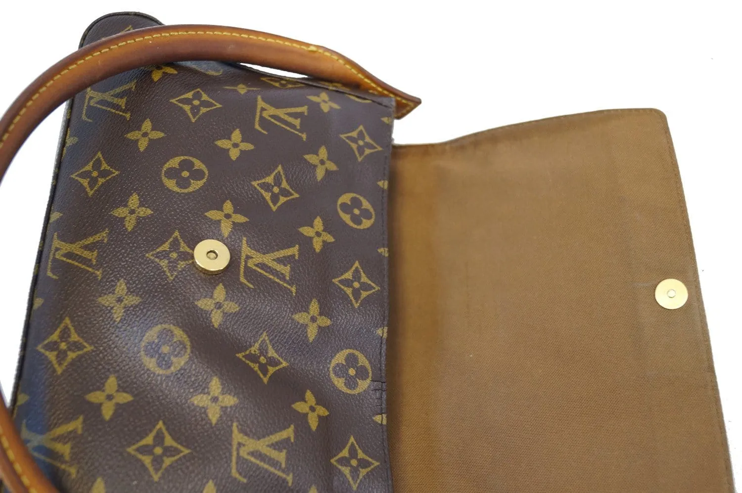 LOUIS VUITTON Monogram Canvas Looping Brown Satchel Handbag