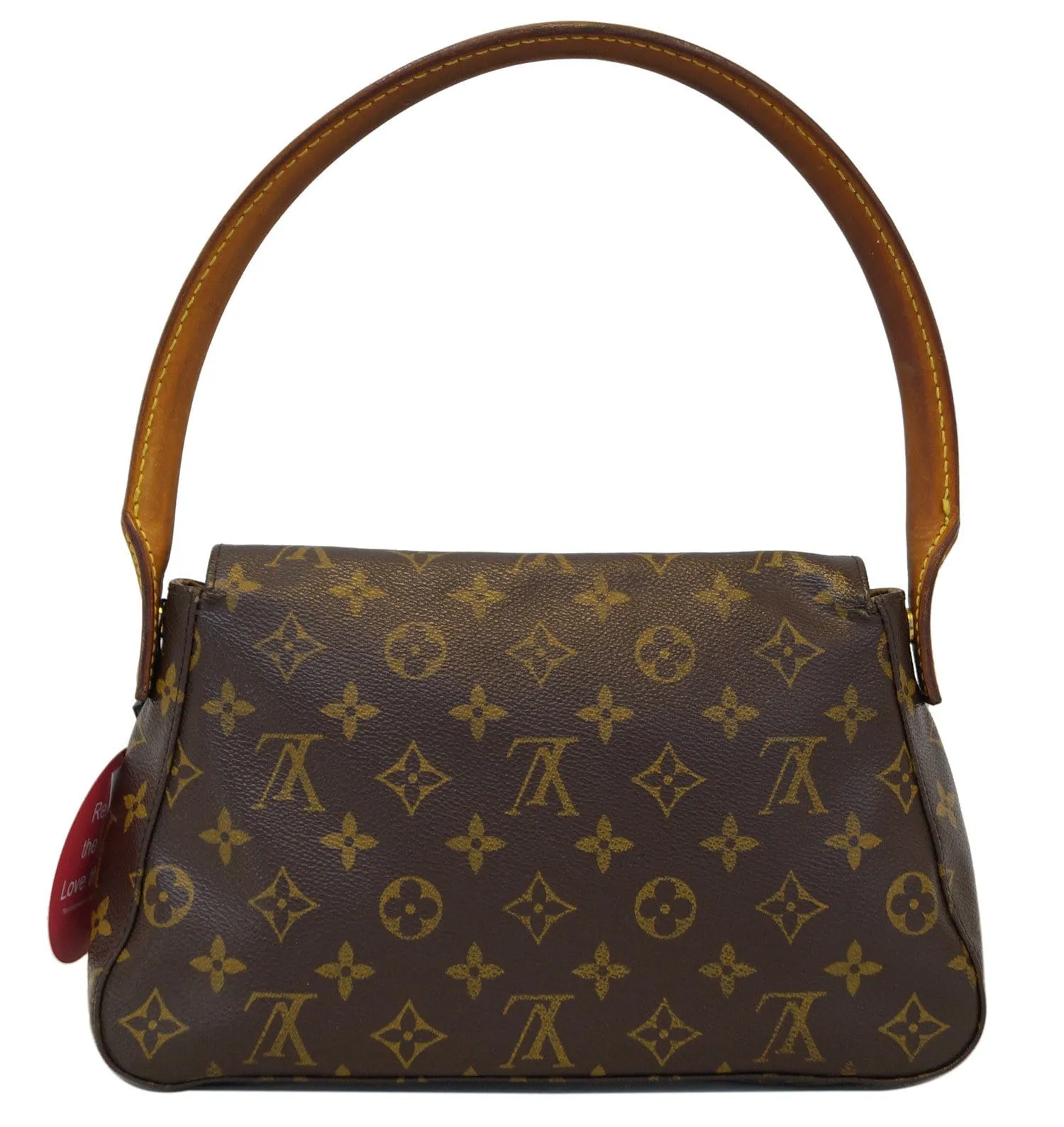LOUIS VUITTON Monogram Canvas Looping Brown Satchel Handbag