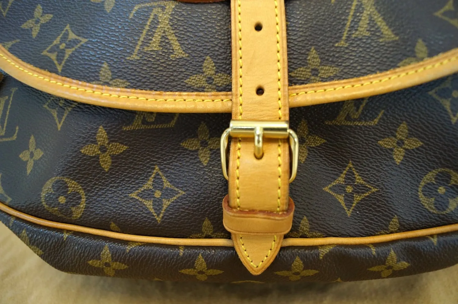 LOUIS VUITTON Monogram Canvas Saumur 30
