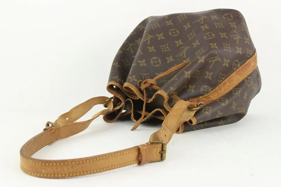 Louis Vuitton Monogram Petit Noe Drawstring Bucket Hobo Bag 8LV1027