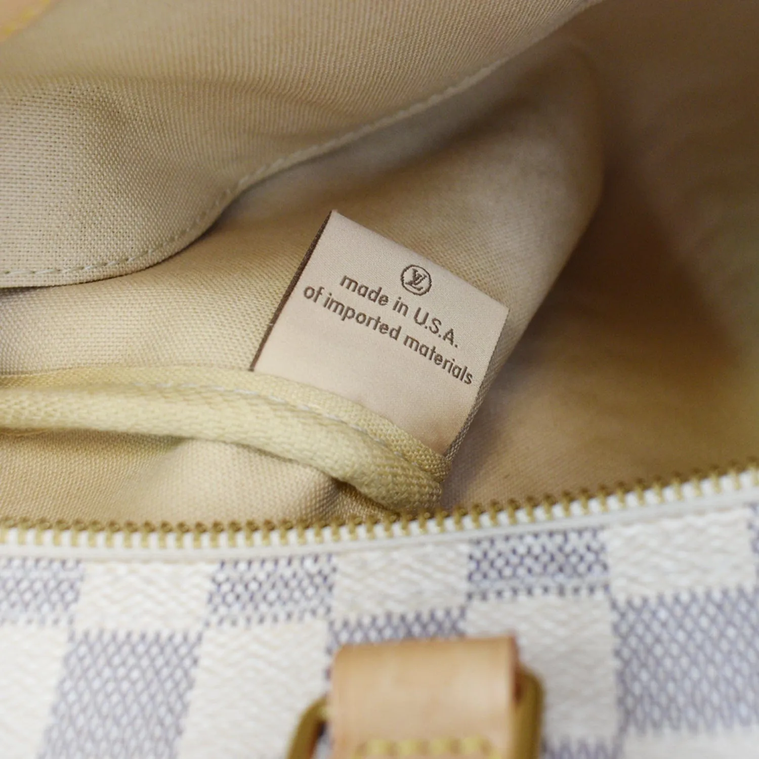LOUIS VUITTON Speedy 35 Damier Azur Satchel Bag White