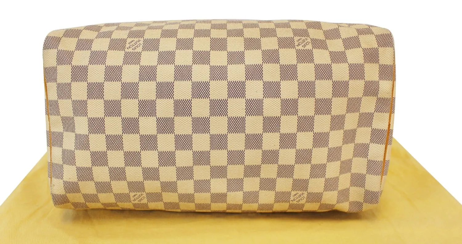 LOUIS VUITTON Speedy 35 Damier Azur  Satchel Bag