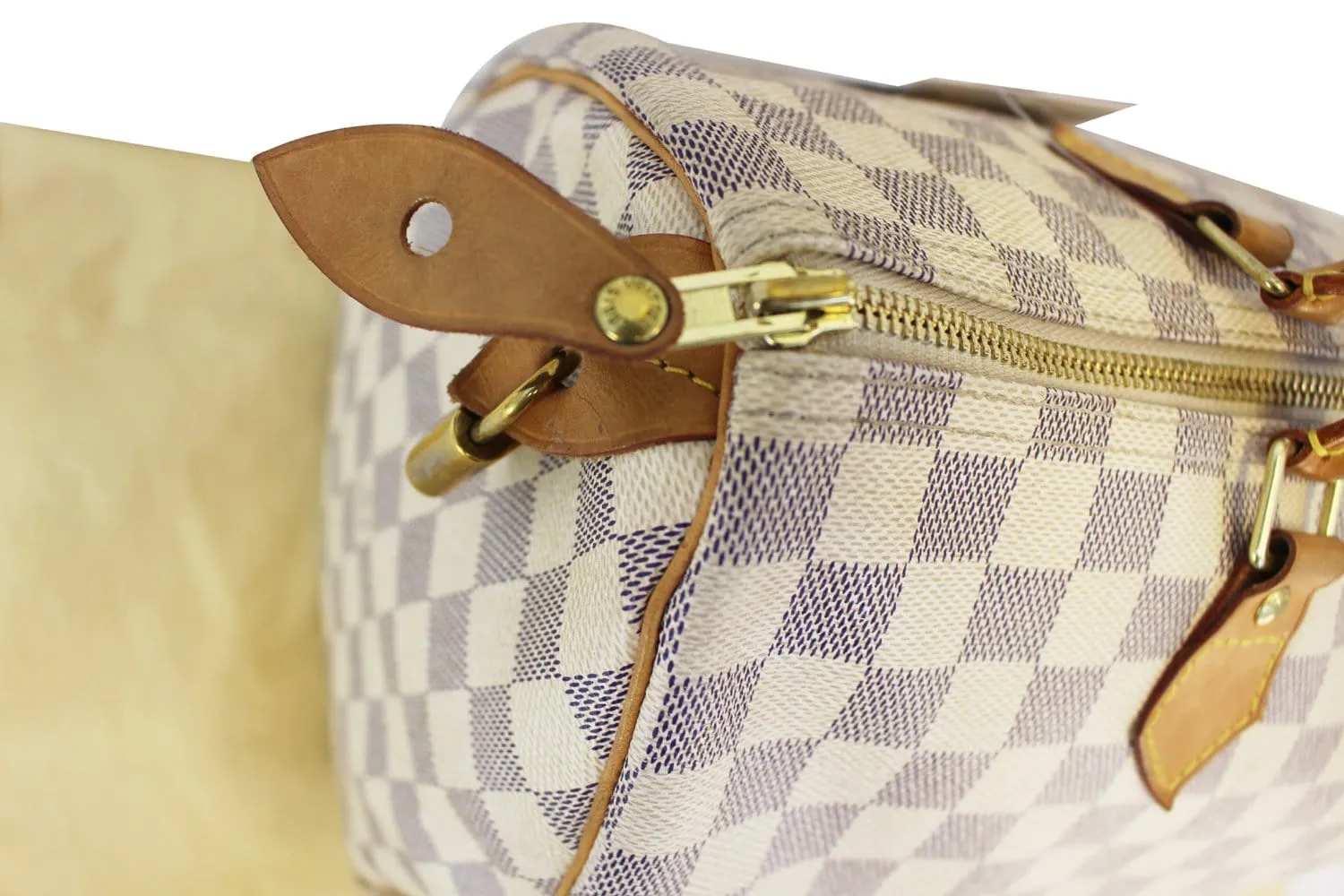 LOUIS VUITTON Speedy 35 Damier Azur  Satchel Bag