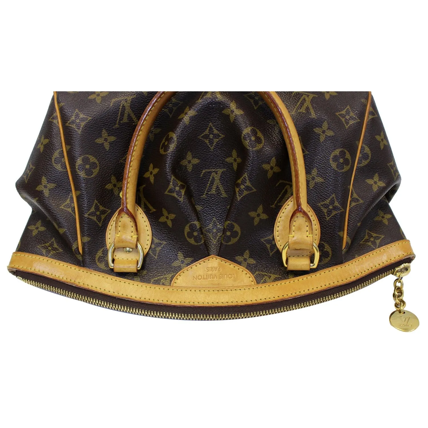 LOUIS VUITTON Tivoli PM Monogram Canvas Satchel Bag Brown - 20% OFF