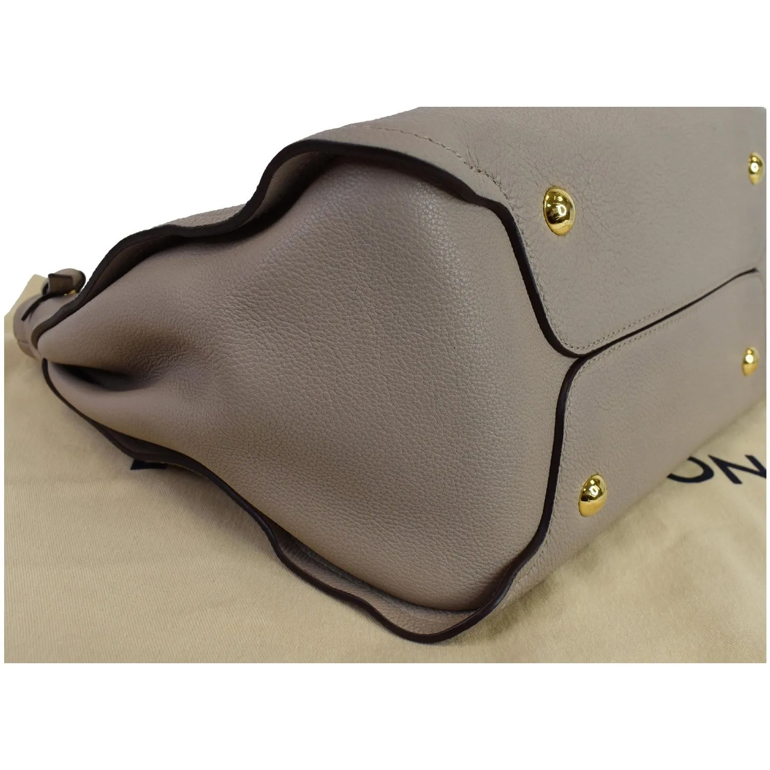 LOUIS VUITTON Tournon Taurillon Leather Hobo Bag Galet