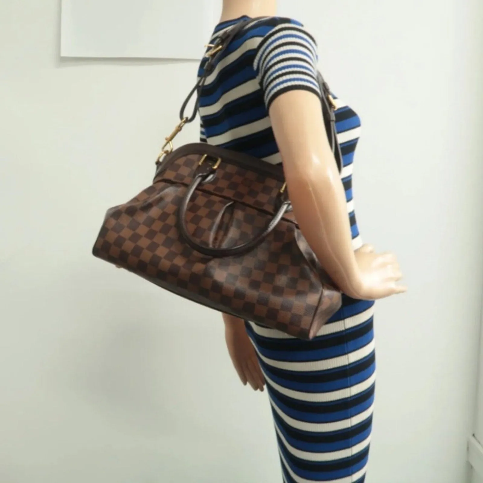 Louis Vuitton Trevi PM Brown Damier Ebene Canvas Satchel Bag