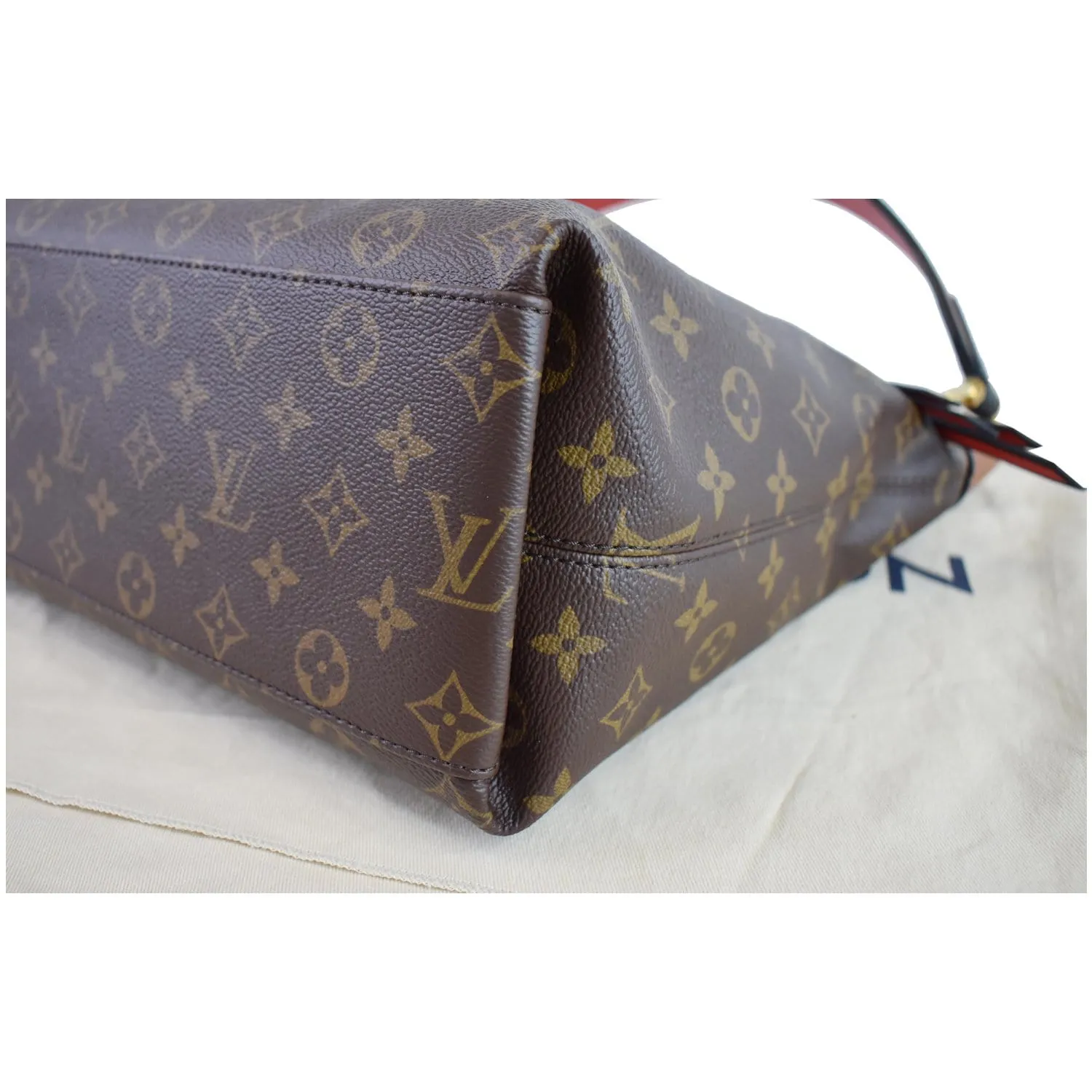 LOUIS VUITTON Tuileries Monogram Canvas Hobo Bag Caramel