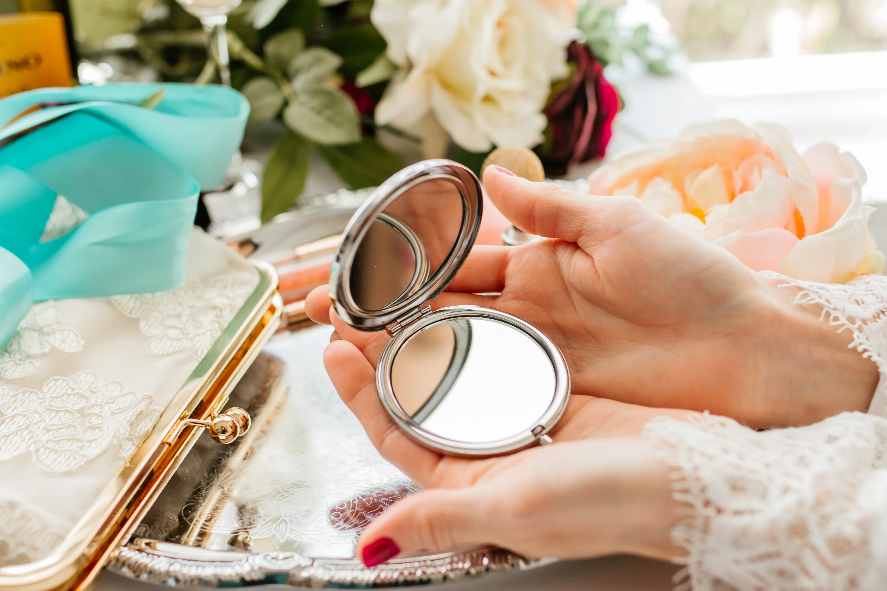 Love and Honour Handmade Compact Mirror