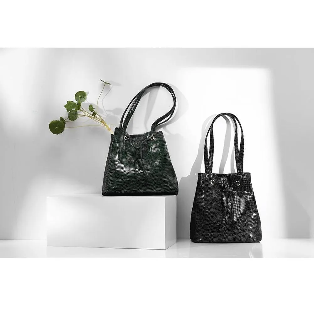 <bold>Bucket / Crossbody Bag <br>Genuine-Leather