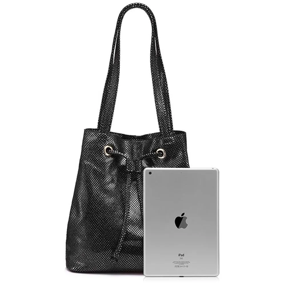 <bold>Bucket / Crossbody Bag <br>Genuine-Leather