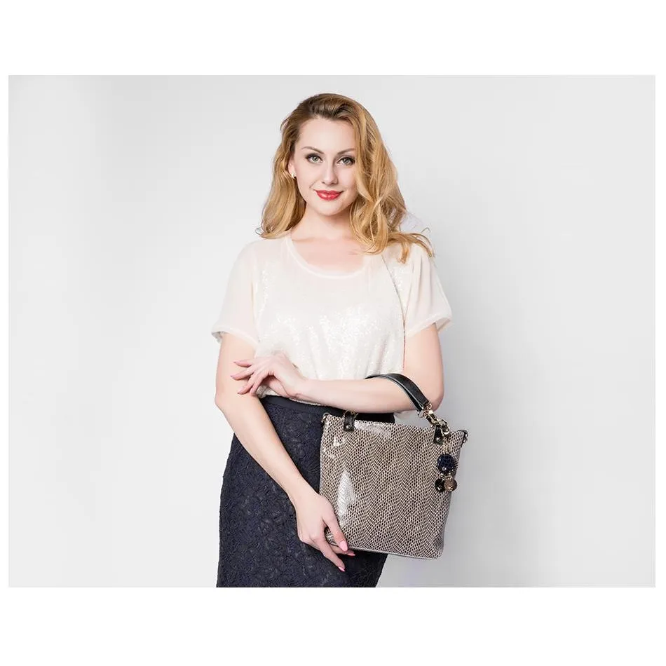 <bold>Bucket / Crossbody Bag <br>Genuine-Leather