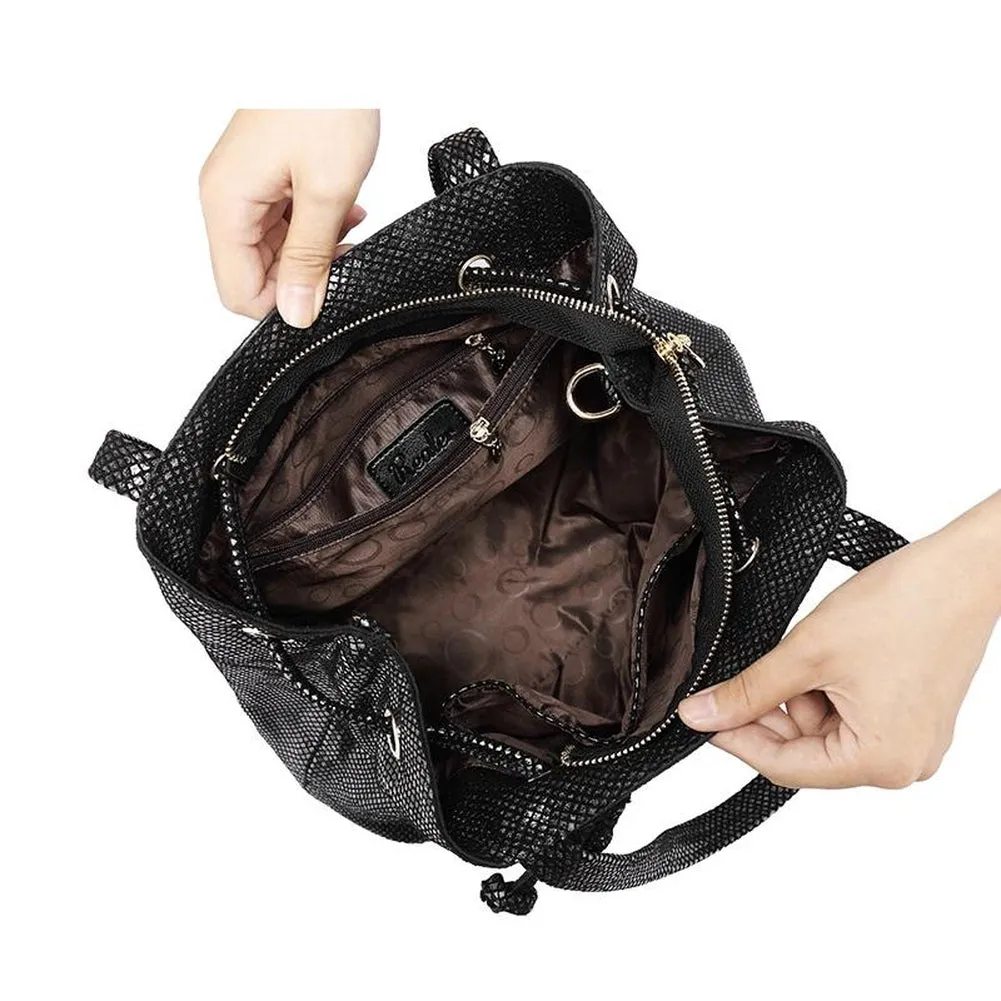 <bold>Bucket / Crossbody Bag <br>Genuine-Leather