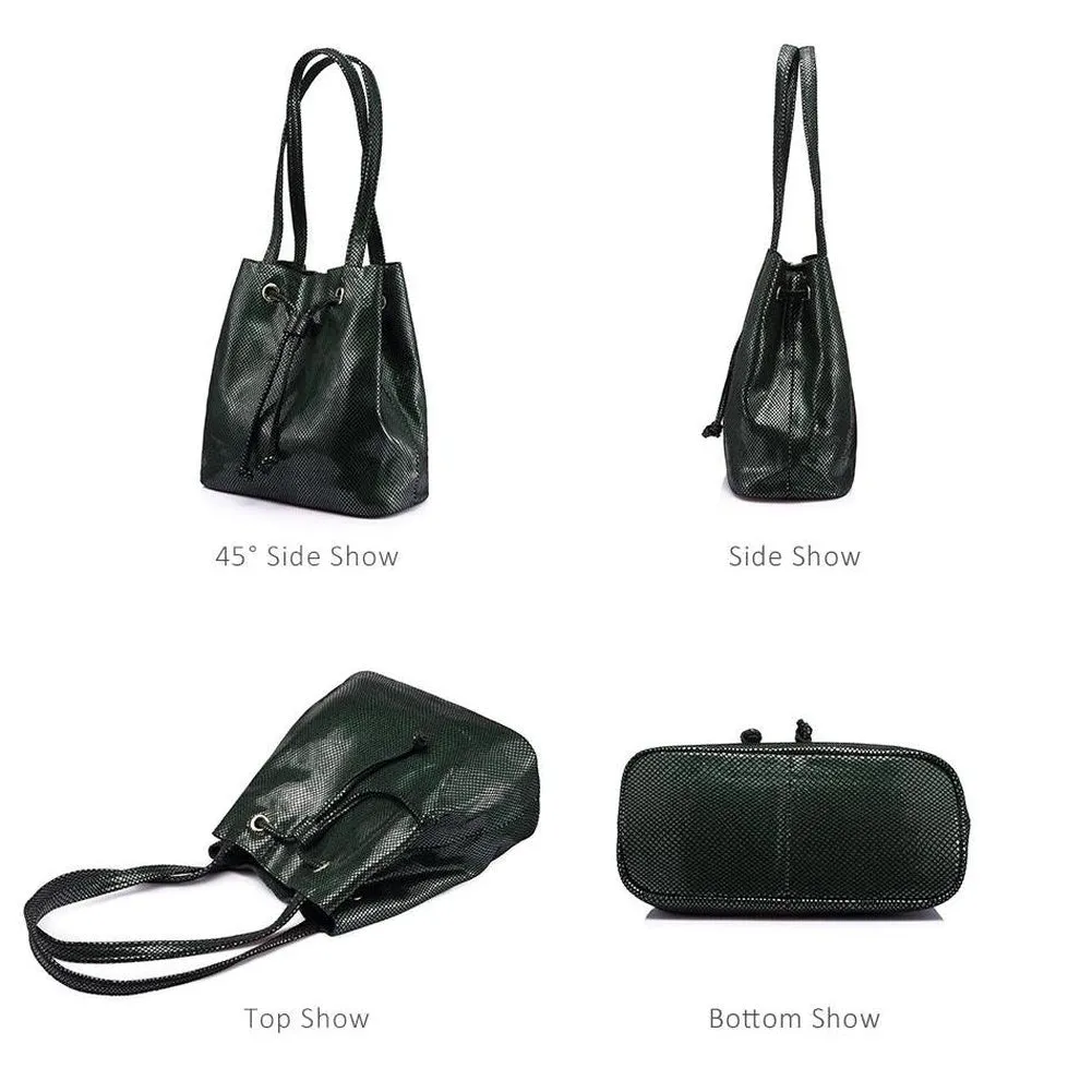 <bold>Bucket / Crossbody Bag <br>Genuine-Leather