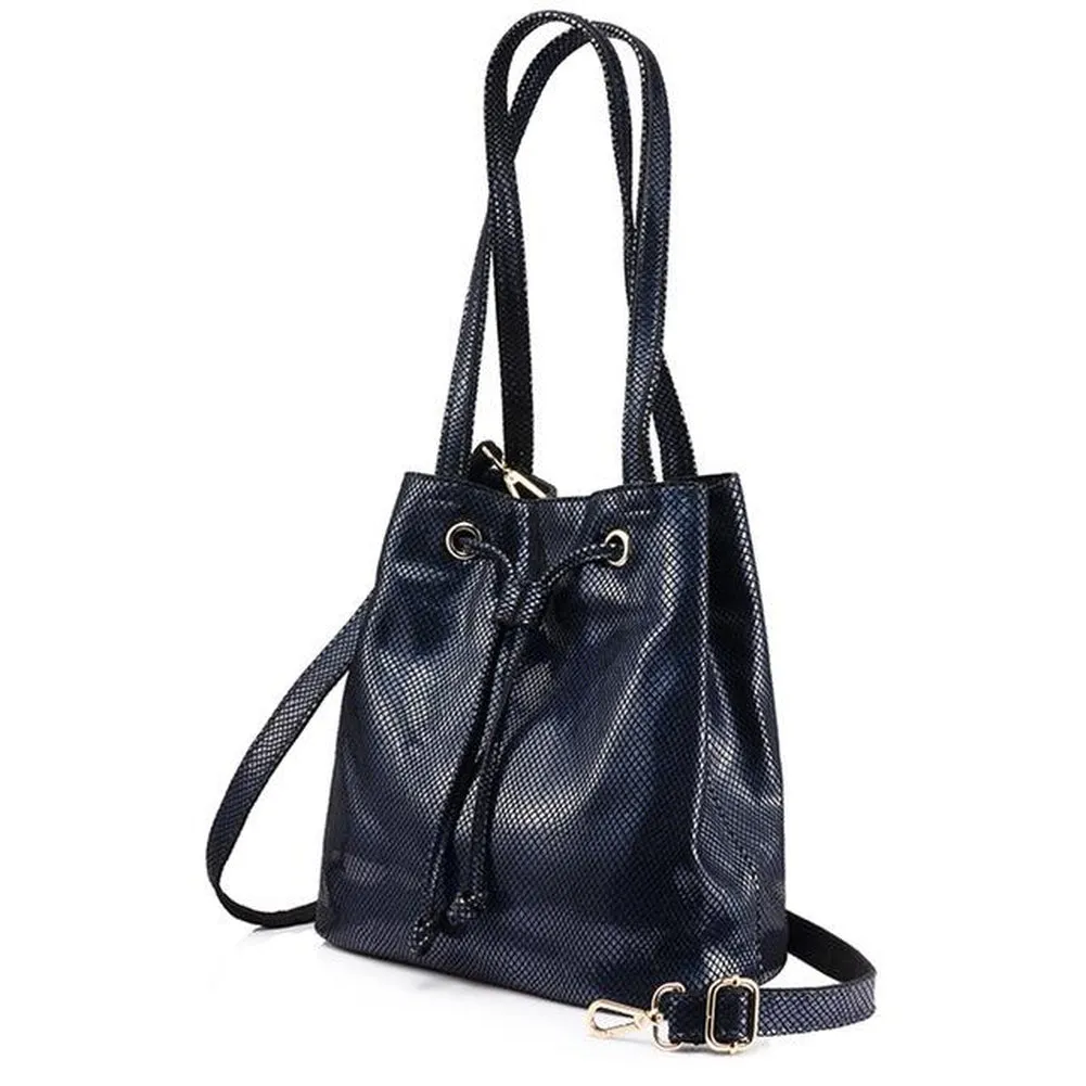 <bold>Bucket / Crossbody Bag <br>Genuine-Leather